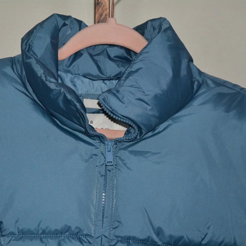 A New Day Women's Matte Puffer Jacket Coat in Light Blue XXL - New! - Picture 2 of 10